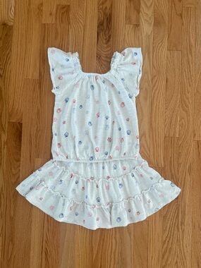 Cat & Jack Girls 2-Piece Seashell Print Top & Skirt Set, Size Medium (8)